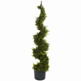 4' Cypress Spiral Tree Faux Florals online special
