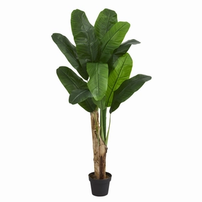 4' Double Stalk Banana Artificial Tree Faux Florals online special
