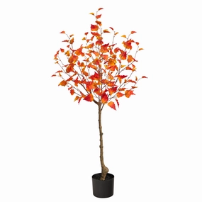 4' Fall Birch Artificial Autumn Tree Faux Florals best price deals
