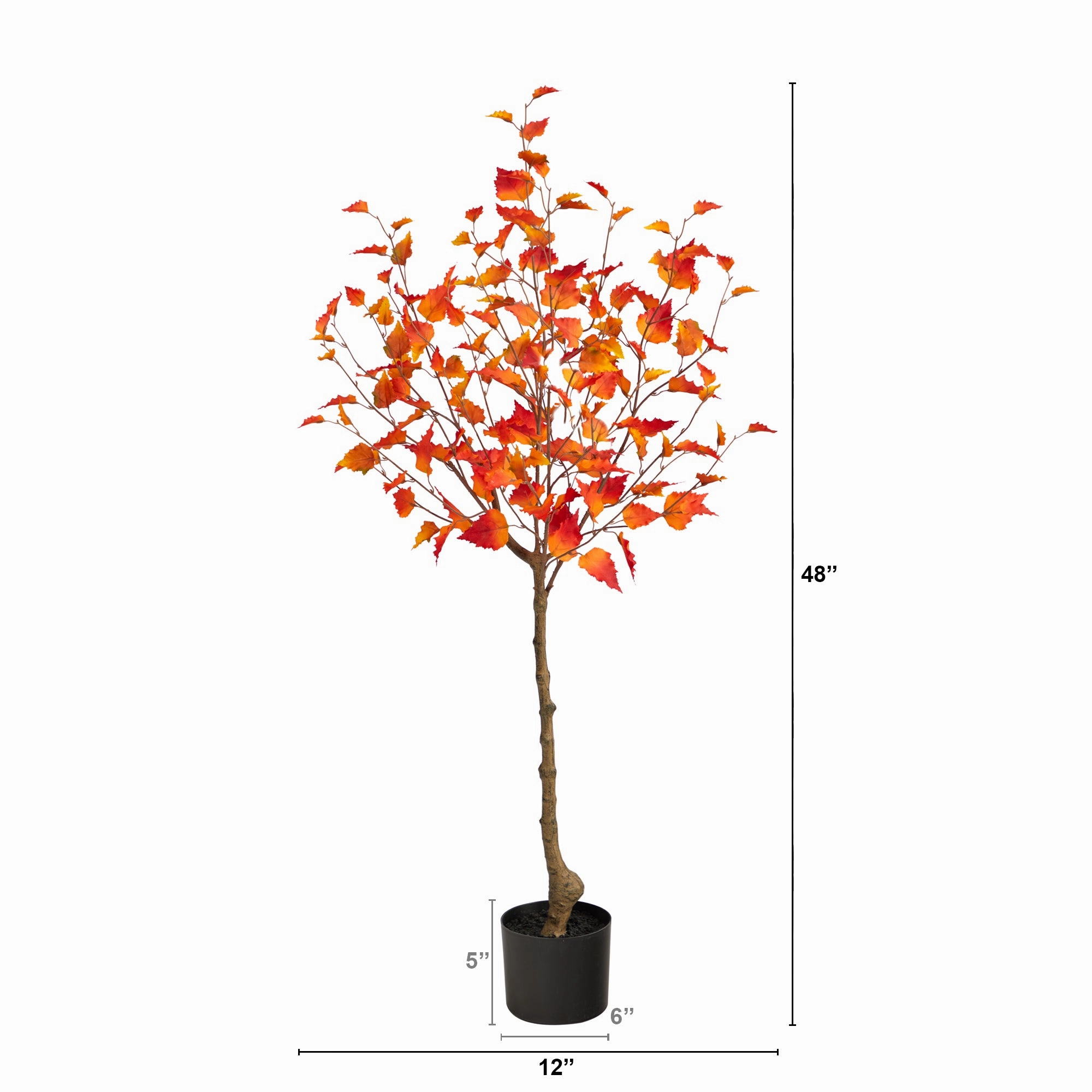 4' Fall Birch Artificial Autumn Tree
