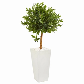 4' Olive Artificial Tree in Planter UV (Indoor/Outdoor) Faux Florals best price deals