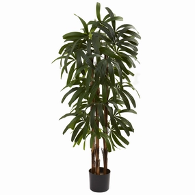 4' Raphis Palm Tree w/196 Lvs Faux Florals best price deals