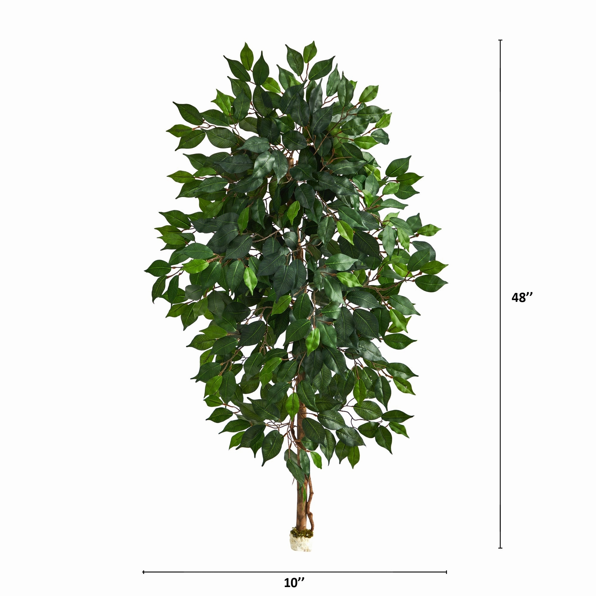 4' Single Ficus Artificial Tree (No Pot)