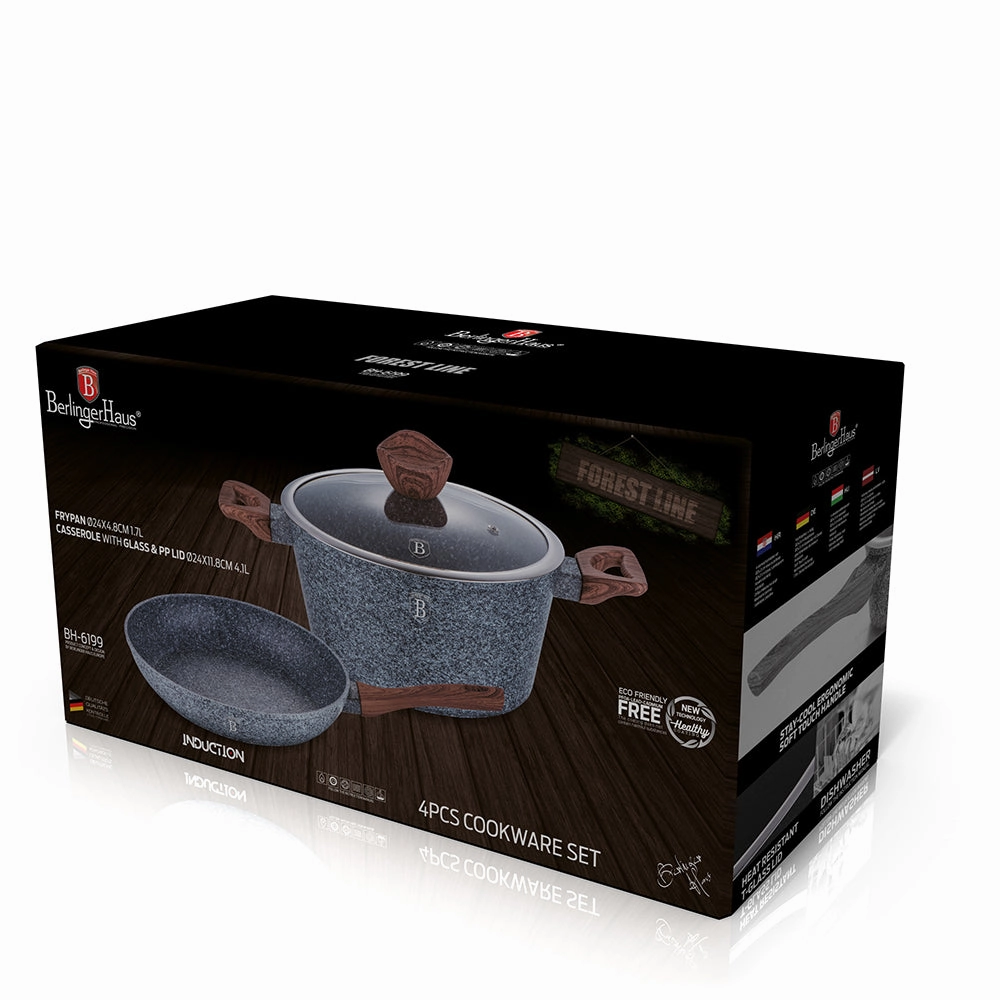 4-Piece Compact Cookware Set Forrest Collection
