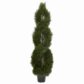 5' Pond Cypress Topiary UV Rest w/1702 Lvs (Indoor/Outdoor) Faux Florals online special