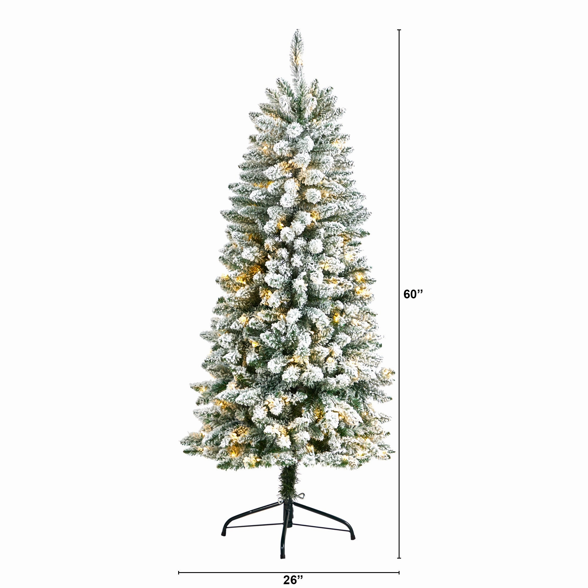 5 Flocked Slim Montreal Xmas Tree with 491 Tips and 150 LED