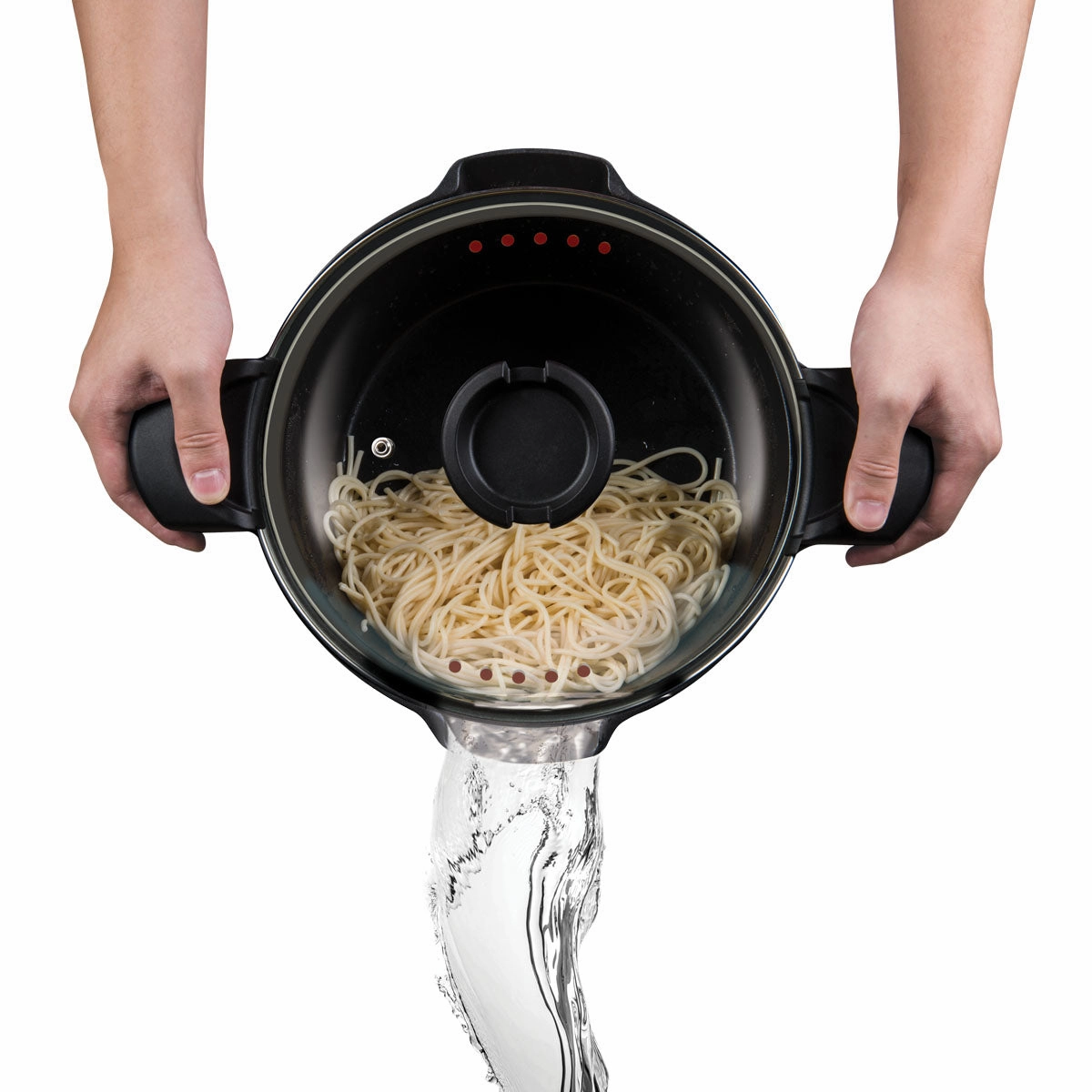 5 Qt. Stock N' Pasta Pot With Easy Pour Strainer Glass Lid, 9