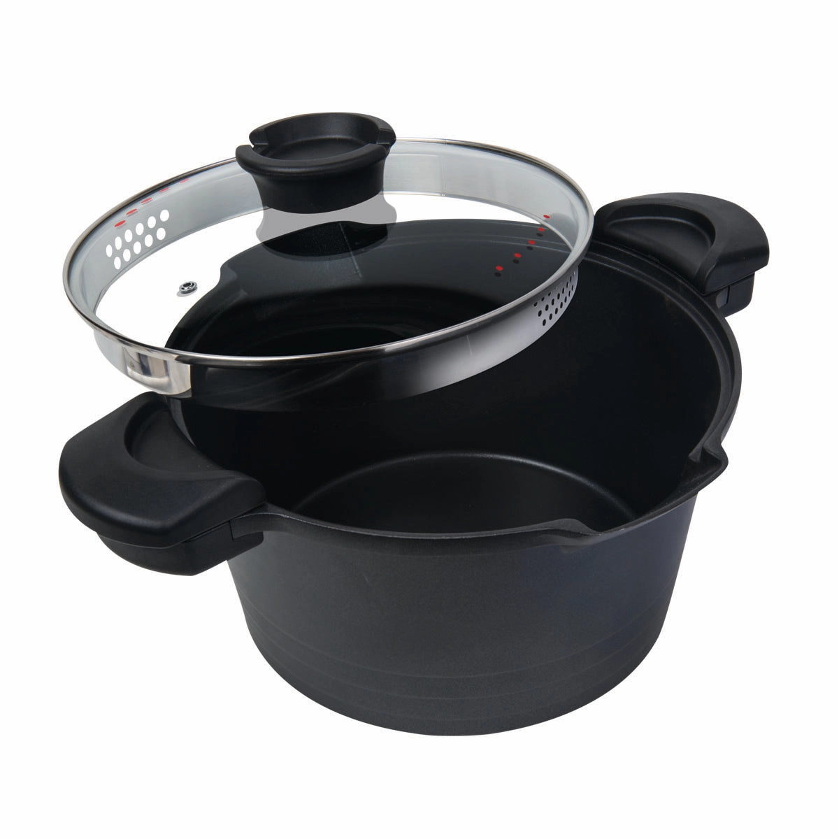 5 Qt. Stock N' Pasta Pot With Easy Pour Strainer Glass Lid, 9 Cookware holiday sale
