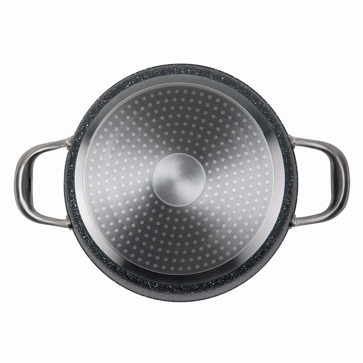 5 Qt. Stock Pot With Glass Lid Non-Stick Cast Aluminum Granite Look Finish, 9.5"