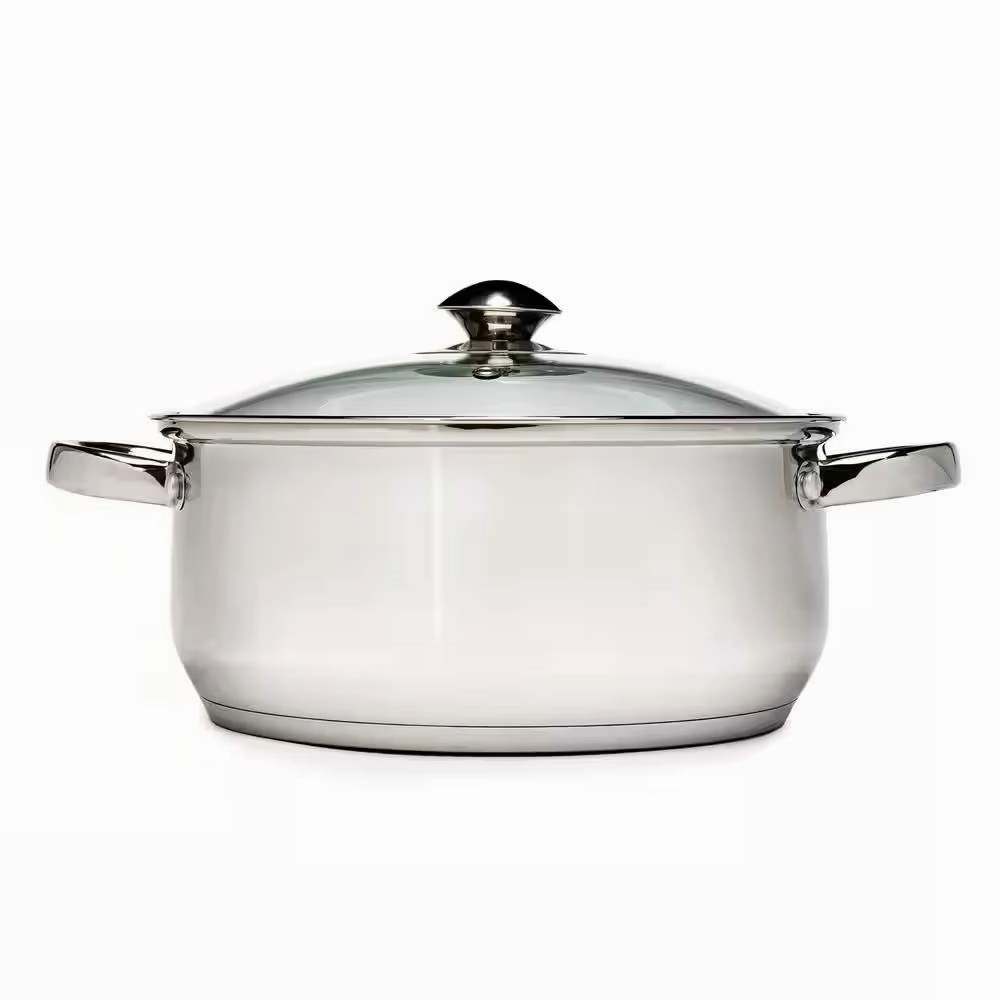 5-Quart Stainless Steel Dutch Oven with Glass Lid
