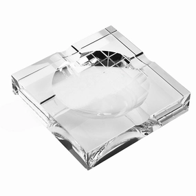 5" Clear Crystal Square Cigar Ash Tray Cooking Tools & Accessories outlet tools