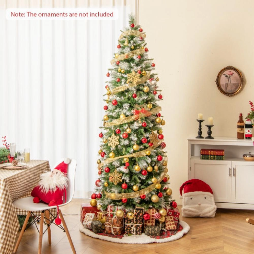 6/7.5/9 FT Artificial Christmas Tree with Warm-White LED Lights-M Faux Florals home florals discount