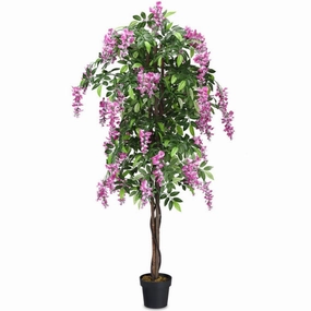 6-Feet Artificial Wisteria Silk Indoor-Outdoor Tree Faux Florals home florals discount
