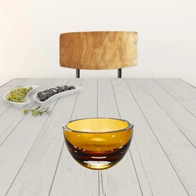 6 Mouth Blown European Made Lead Free Amber Crystal Bowl Cooking Tools & Accessories outlet tools