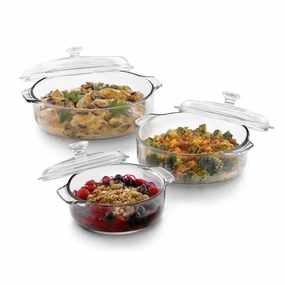 6-Piece Glass Bakeware Casserole Baking Dish Set - Dishwasher and Oven Safe Cookware online kitchen sale