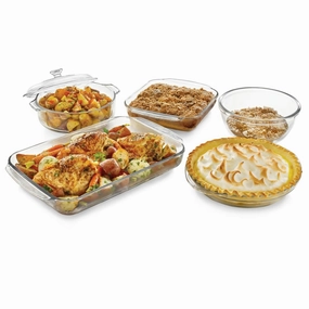 6-Piece Glass Bakeware Casserole Baking Dish Set - Microwave and Oven Safe Cookware online kitchen sale