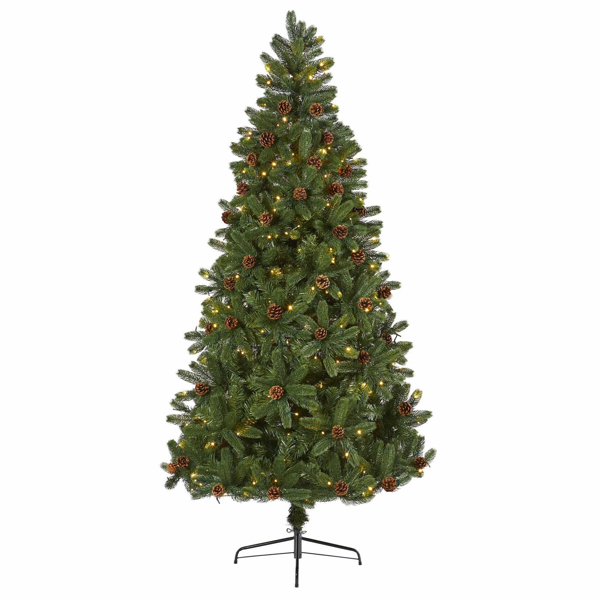 7.5' Rocky Mountain Christmas Tree w/Cones 400 LED 880 Tips Faux Florals online special