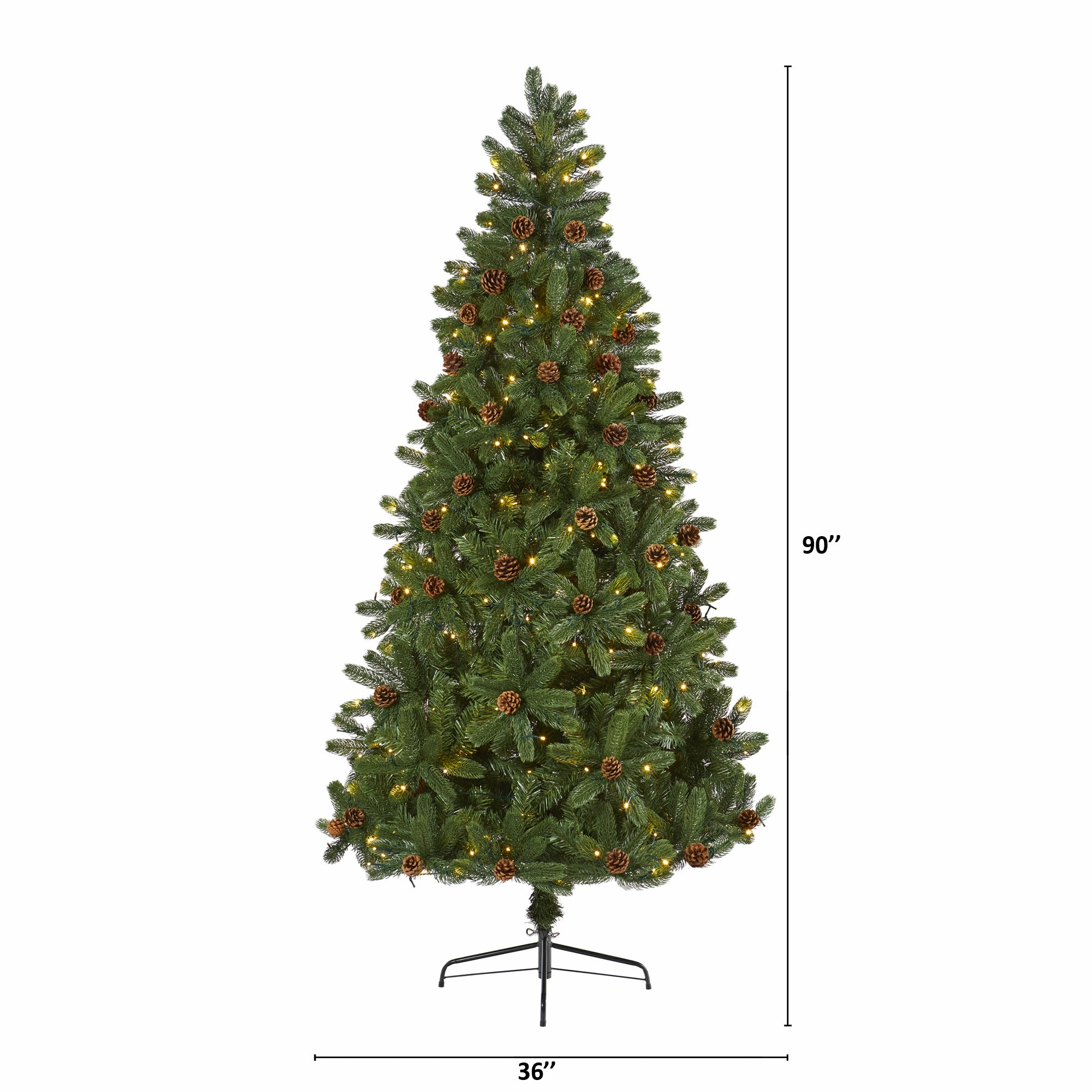 7.5' Rocky Mountain Christmas Tree w/Cones 400 LED 880 Tips