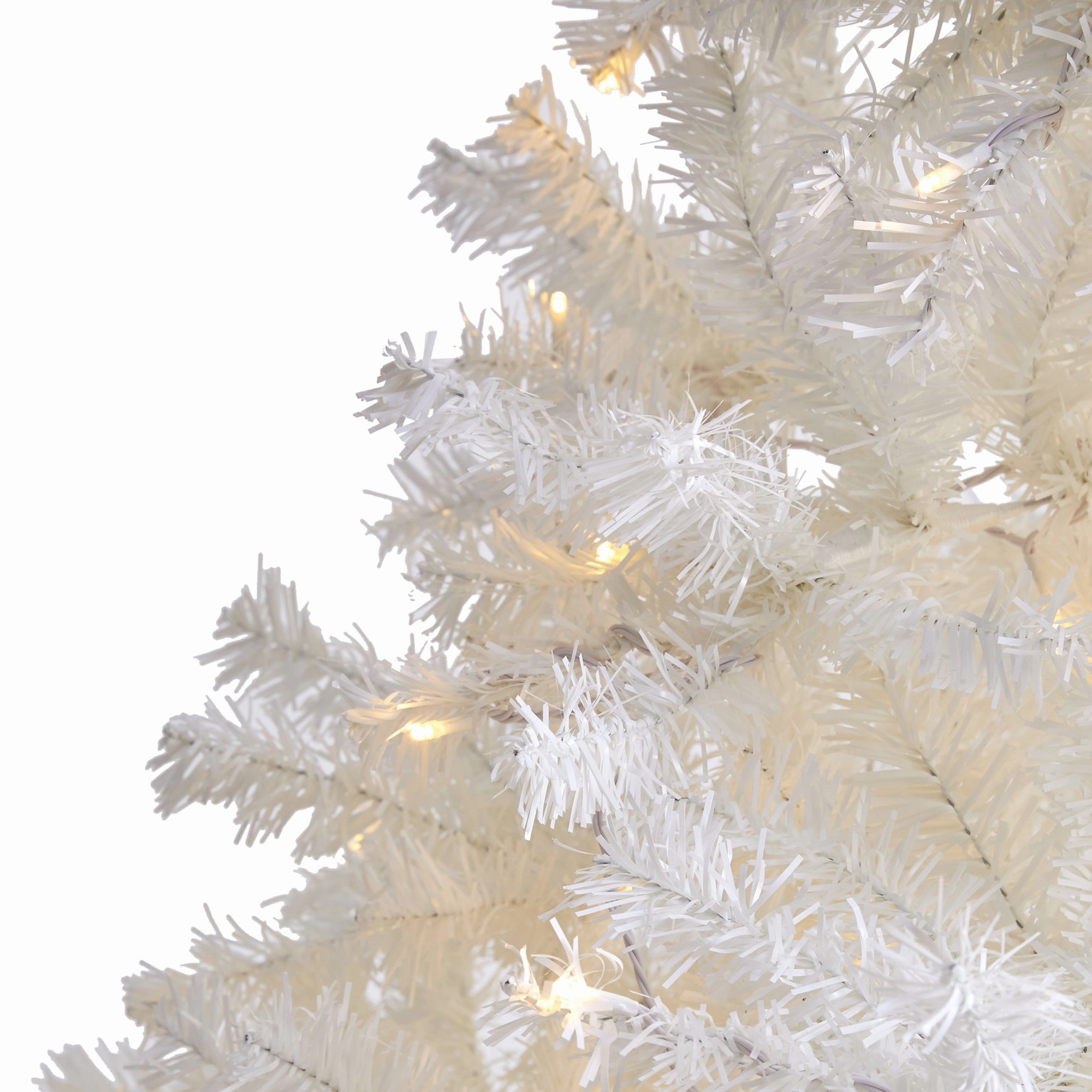 7.5' White Artificial Christmas tree w/400 LED and 1380 Tips