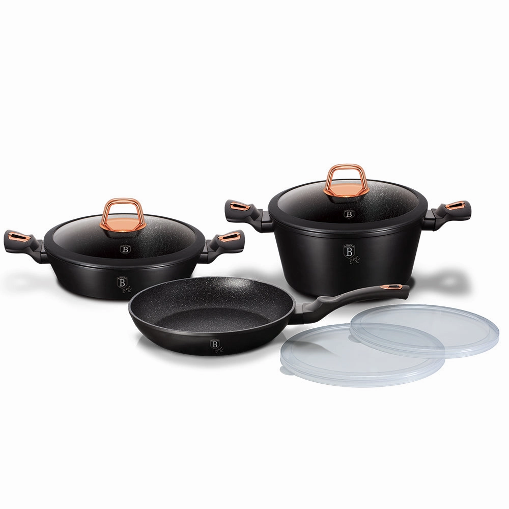 7-Piece Cookware Set Black Rose Collection Cookware holiday sale