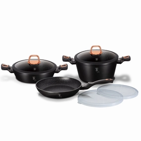 7-Piece Cookware Set Black Rose Collection Cookware holiday sale