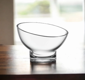 7" Clear Mouth Blown Slant Edge Glass Candy Bowl Cooking Tools & Accessories outlet tools