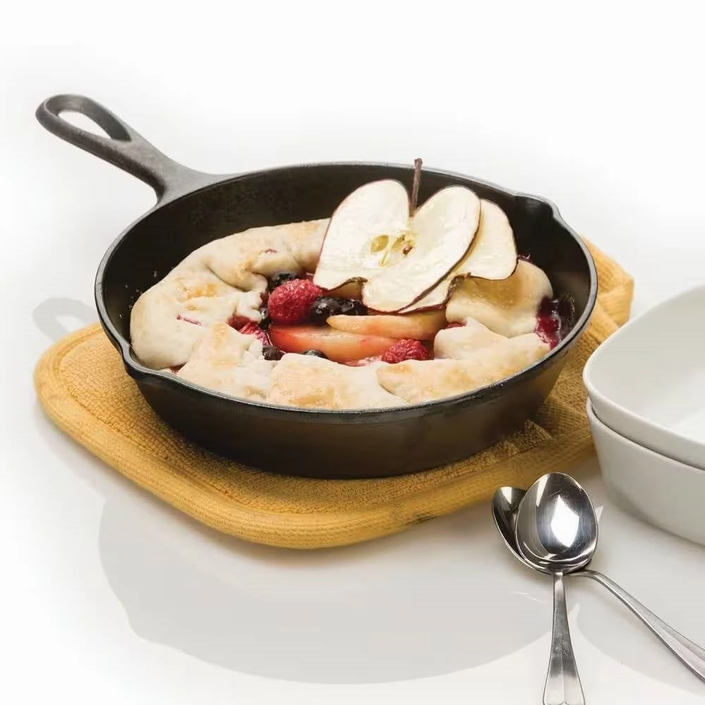 8-inch Pre-Seasoned Cast Iron Skillet Frying Pan with Pour Spouts Made in USA Cookware online kitchen sale