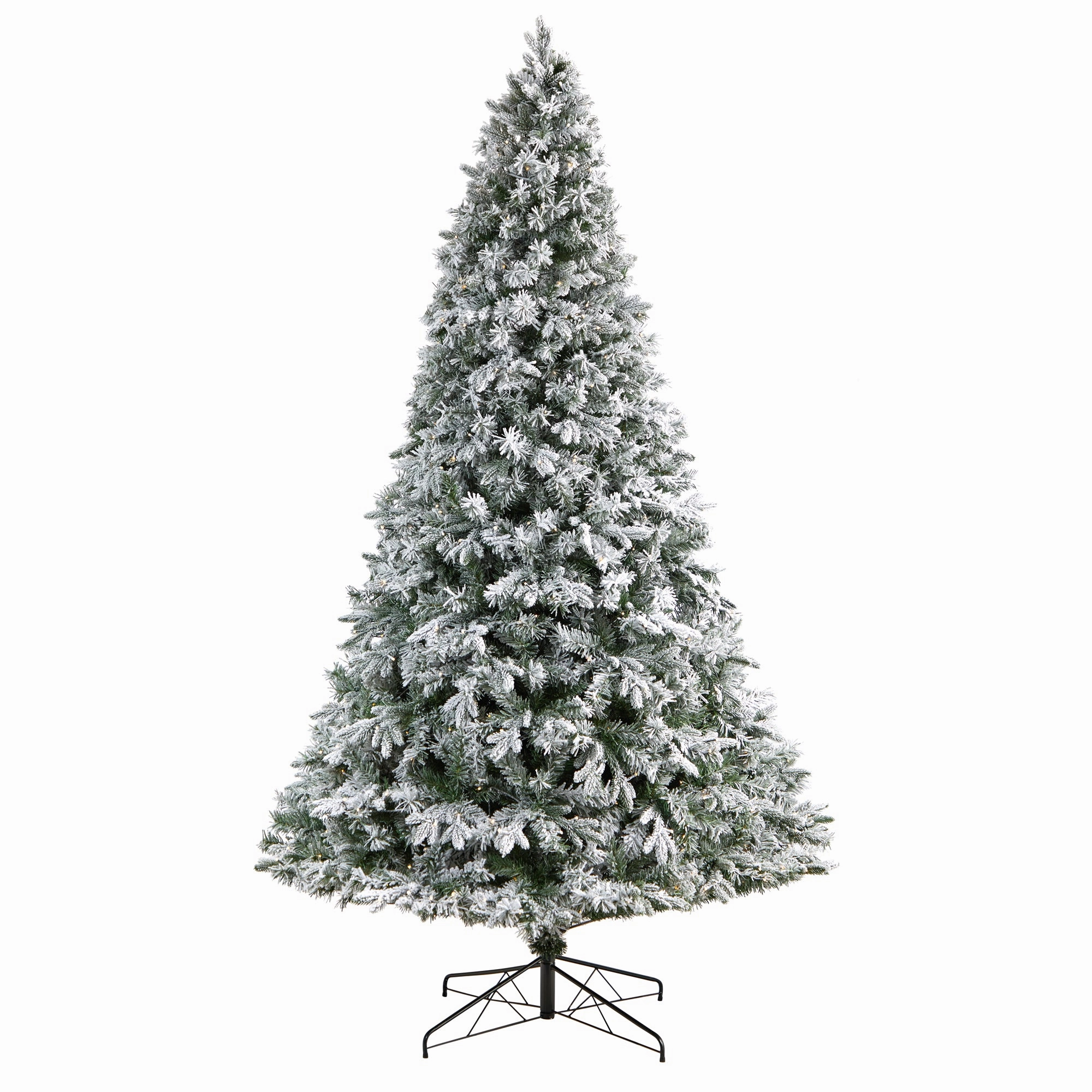 9' Flocked Vermont Mixed Pine Artificial Christmas Tree