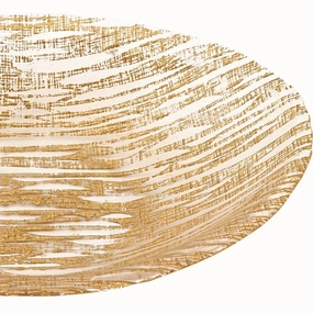 9 Hand Crafted Glass Oval Gold Salad Or Centerpiece Bowl Cooking Tools & Accessories outlet tools
