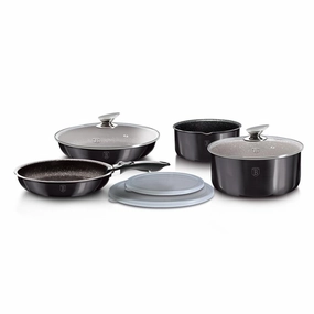 9-Pieces Cookware Set w/ Detached Ergonomic Handle Carbon Pro Collection Cookware holiday sale