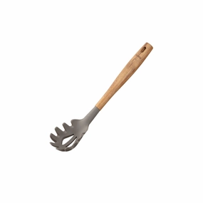 Acacia & Silicone Spaghetti Server Grey Serveware Good quality and affordable