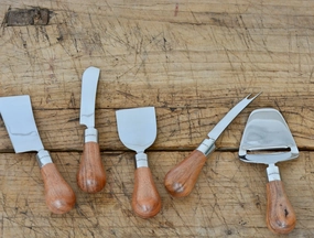 acacia cheese knifes set of 5 Entertaining Servingware discount