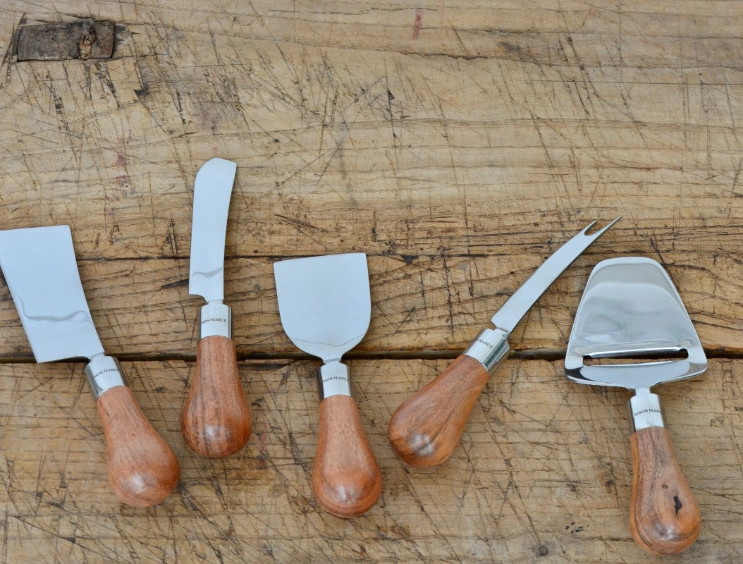 acacia cheese knifes set of 5 Entertaining Servingware discount
