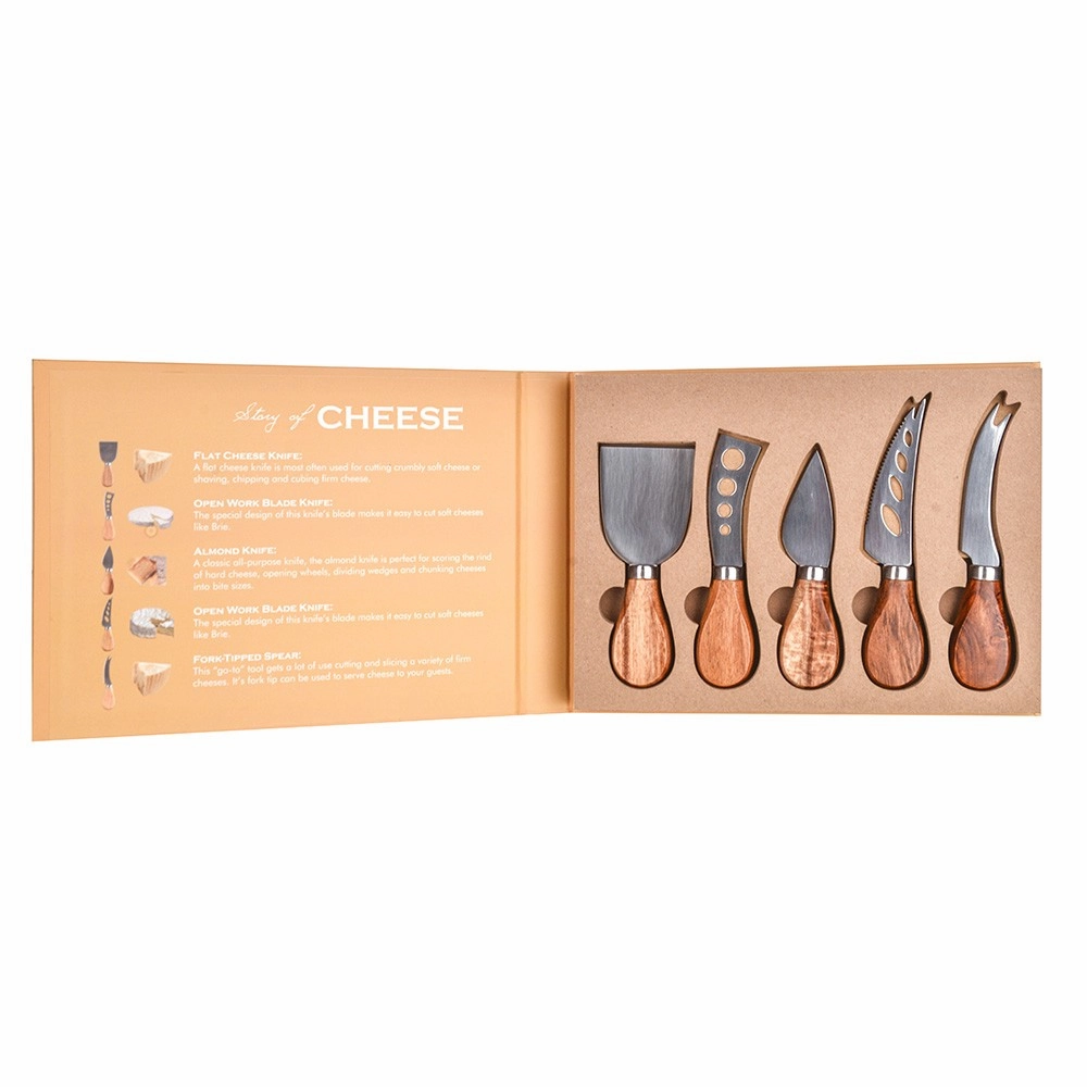 Acacia Wood 5 Piece Cheese Knife Set Serveware clearance shop