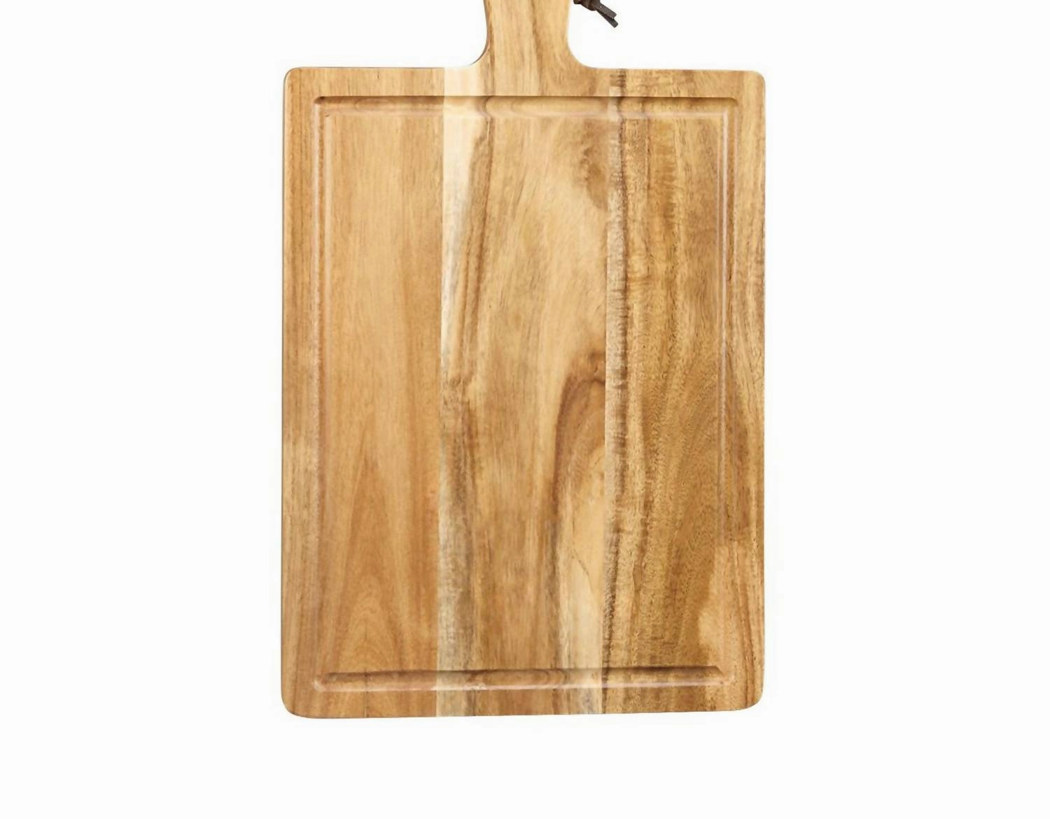 Acacia Wood Cutting Board With Handle In Natural Brown Cutlery knife sets deals