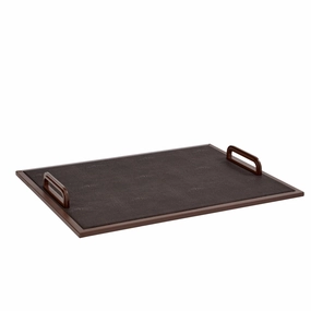 Addison Ross Anthracite Faux Shagreen Tray Decorative Trays cheap sale