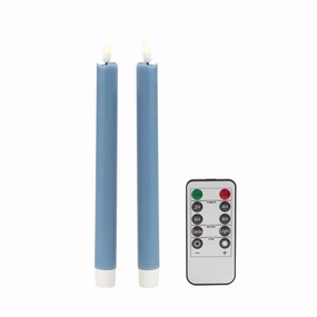 Addison Ross Chambray LED Candles - Set of 2 Candle Holders discount collection