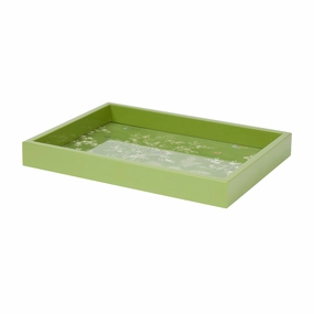 Addison Ross Chinoiserie Green Lacquer Tray (11x8) Decorative Trays cheap sale