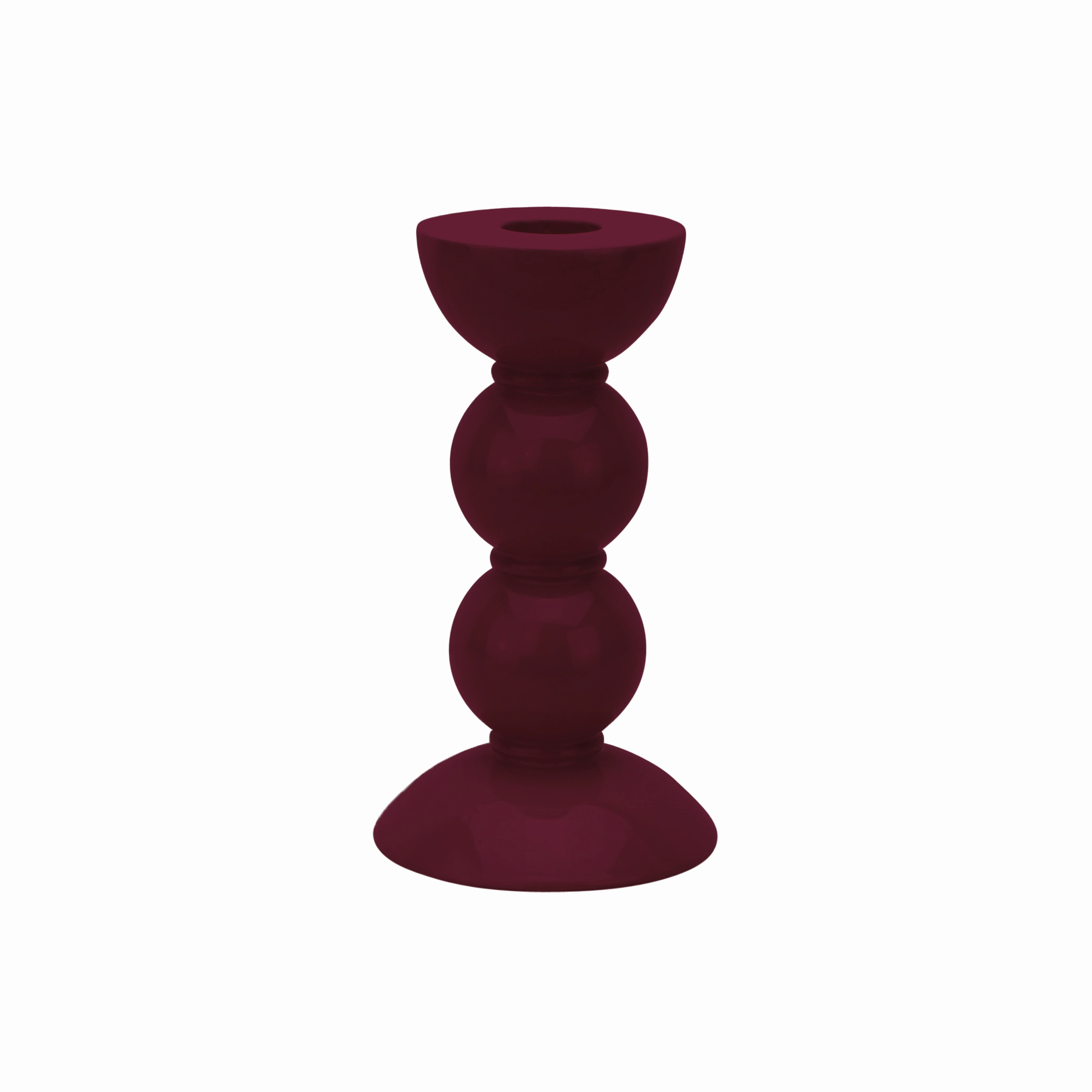 Addison Ross Lacquer Bobbin Candlestick 5.5" (Cherry) Candle Holders discount collection