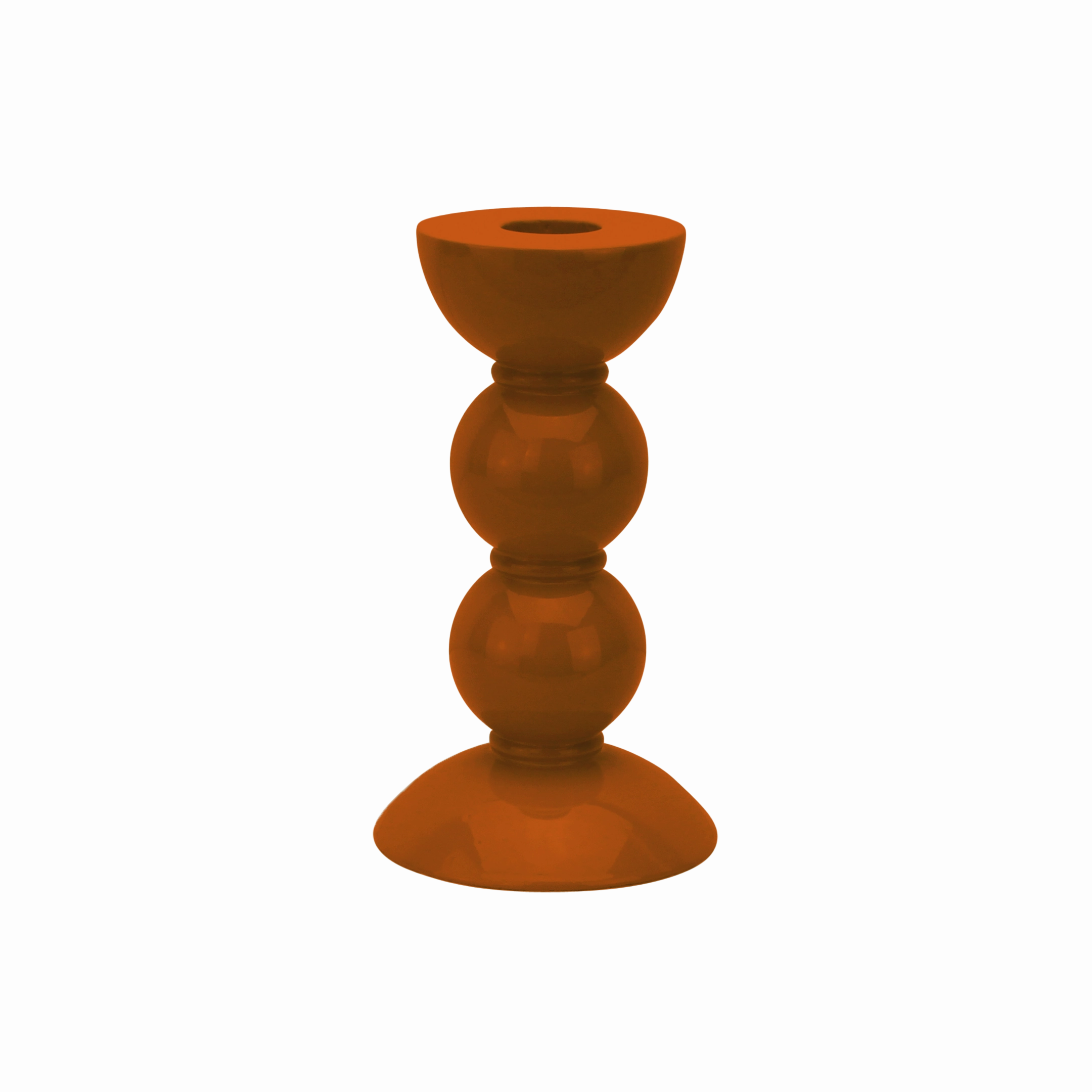 Addison Ross Lacquer Bobbin Candlestick 5.5" (Orange) Candle Holders discount collection