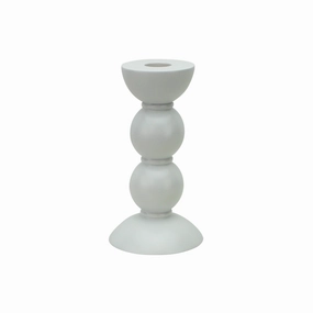 Addison Ross Lacquer Bobbin Candlestick 5.5" (White) Candle Holders discount collection