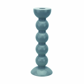 Addison Ross Lacquer Bobbin Candlestick 9.5" (Chambray) Candle Holders discount collection