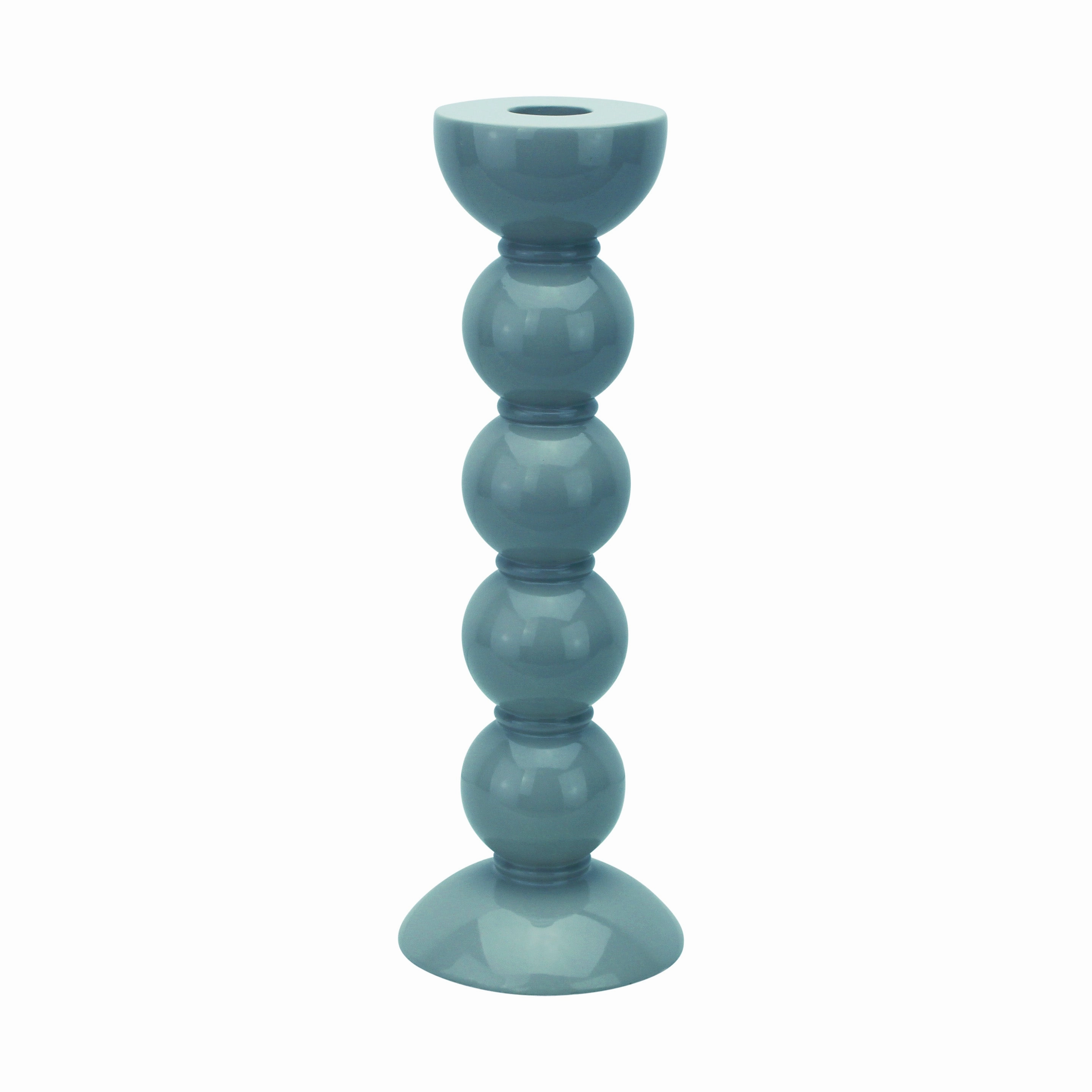 Addison Ross Lacquer Bobbin Candlestick 9.5" (Chambray) Candle Holders discount collection