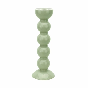 Addison Ross Lacquer Bobbin Candlestick 9.5" (Sage) Candle Holders discount collection