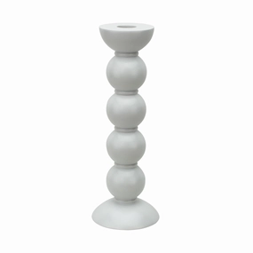 Addison Ross Lacquer Bobbin Candlestick 9.5" (White) Candle Holders discount collection