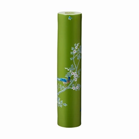 Addison Ross Lacquer Chinoiserie Candlestick 9.6" (Green) Candle Holders discount collection