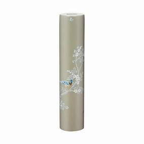 Addison Ross Lacquer Chinoiserie Candlestick 9.6" (Grey) Candle Holders discount collection