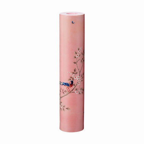 Addison Ross Lacquer Chinoiserie Candlestick 9.6" (Pink) Candle Holders discount collection