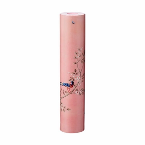 Addison Ross Lacquer Chinoiserie Candlestick 9.6" (Pink) Candle Holders discount collection