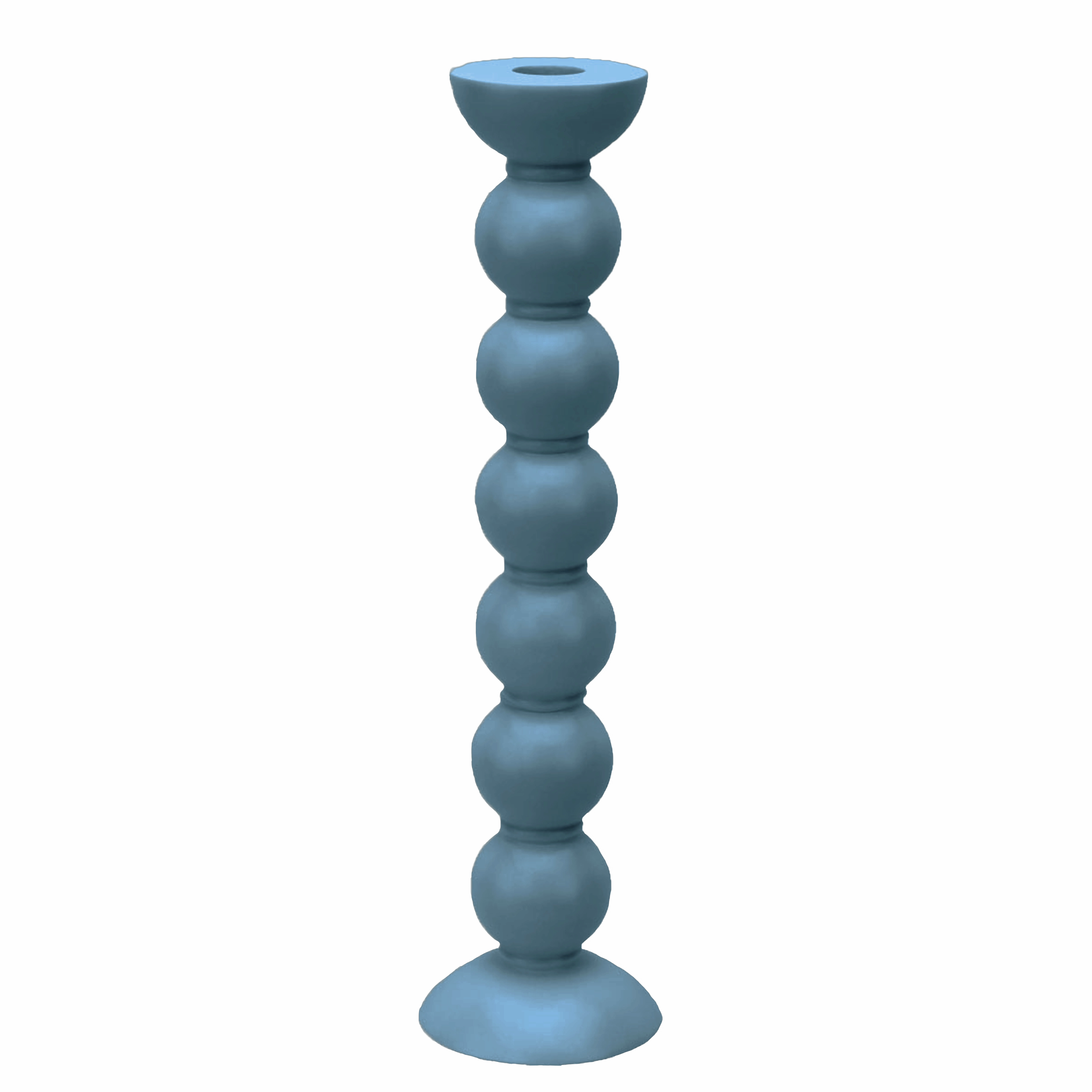 Addison Ross Lacquer Extra Tall Bobbin Candlestick 12.5" (Chambray Blue) Candle Holders discount collection
